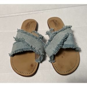 Mystique Boutique Denim and Tan Sandals